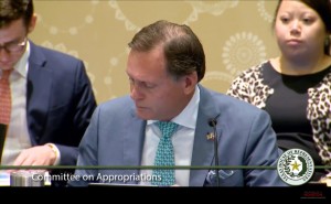 House Appropriations Chair John Zerwas (R-Richmond) convenes hearing on Hurricane Harvey response October 2, 2017.