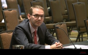 Texas Education Agency (TEA) Commissioner Mike Morath testifies before House Appropriations Committee at the University of Houston.