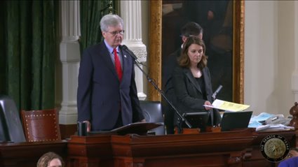Lt. Gov. Dan Patrick presides over the Texas Senate